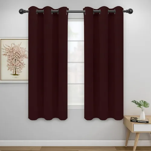 Miniatura 44 de Easy-Going - Cortinas opacas para dormitorio, aislamiento térmico sólido con ojales, cortinas de ventana para reducción de ruido, cortinas
