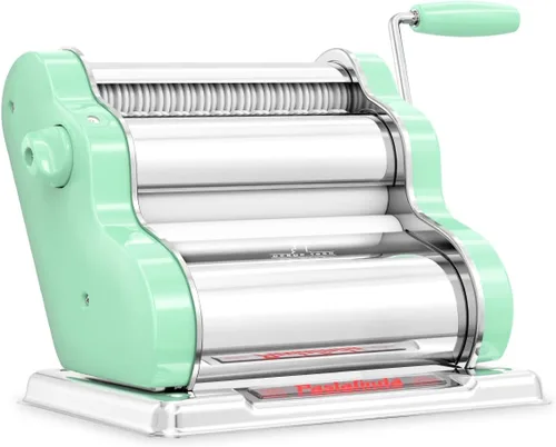 Miniatura 8 de PASTALINDA Máquina para hacer pasta Classic 200, rodillos de 7.9 in de ancho, 9 posiciones de grosor, 2 posiciones de corte, acero inoxidable