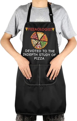 Miniatura 5 de JNIAP Delantal de chef de pizza para hombres, delantal para hacer pizza, regalos para pizzólogo y chef de pizzería