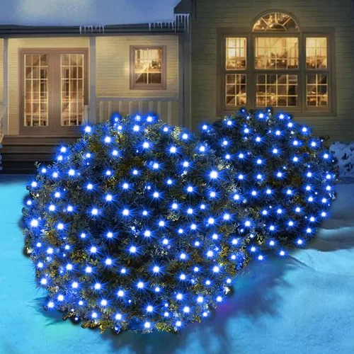 Miniatura 8 de Red de luces LED de Navidad para arbustos, 132 luces LED de 6 pies x 6 pies, conectables con certificación UL para arbustos, árboles, arbustos
