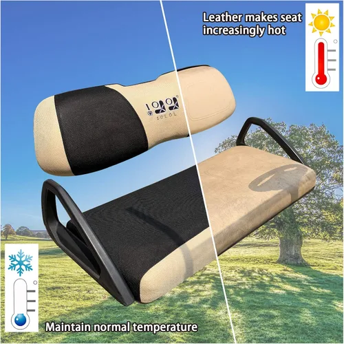 Miniatura 6 de 10L0L Juego de fundas de asiento delantero y trasero para carrito de golf para Club Car DS/Precedent/Onward/Tempo y Yamaha G29/Drive 2, elegantes