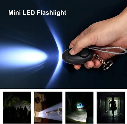 Miniatura 6 de Bettomshin - Paquete de 4 alarmas personales de sonido seguro, llavero de alarma de seguridad personal de 130 dB con luces LED, alarma de seguridad
