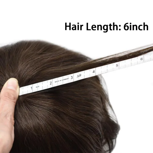 Miniatura 8 de Toupee Hair Piece French Lace Real Human Hair Mens Hair Units System Front Bleched Knot Toupee para hombres, postizos de línea capilar natural