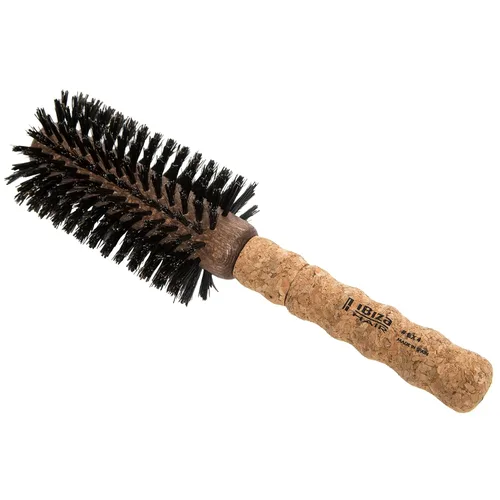 Miniatura 9 de Ibiza Hair Cepillo redondo de cerdas de jabalí (EX5-3.150 in) Ligero con cerdas reforzadas y mango de corcho Ideal para rizos sueltos y gran