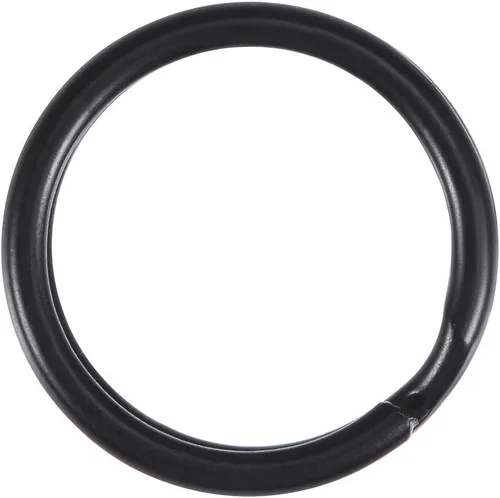 Miniatura 4 de uxcell Llaveros divididos de 0.591 in, conector de salto abierto para bolsa de mano con cremallera, hierro de pintura electroforética, paquete de 30