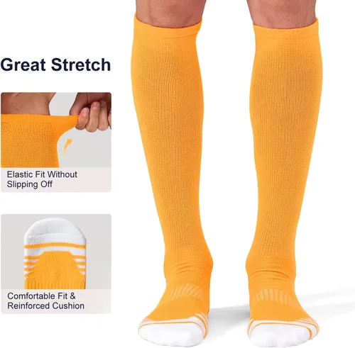 Miniatura 4 de FITRELL Paquete de 23 calcetines de béisbol y sóftbol para niños, jóvenes, hombres y mujeres, calcetines altos hasta la rodilla (varios colores)