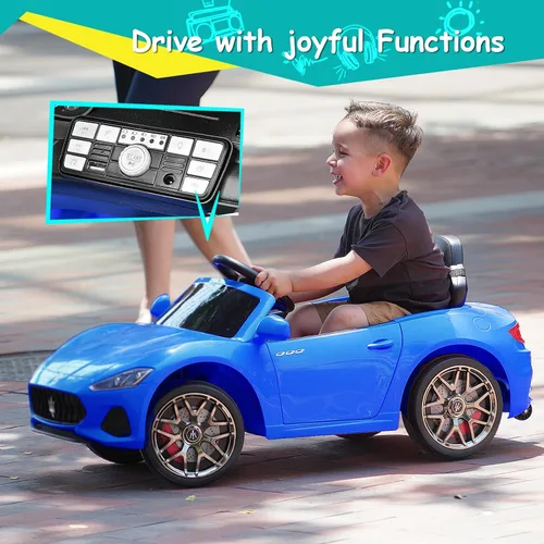 Miniatura 4 de Joywhale - Auto de juguete con licencia Maserati para niños de 12 V, vehículo eléctrico con batería, para edades 3-6, con control remoto de 2.4G