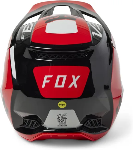 Miniatura 6 de Fox Racing Casco Unisex V3 RS para Motocross y Bicicleta de Tierra, Negro/Blanco/Naranja, Pequeño