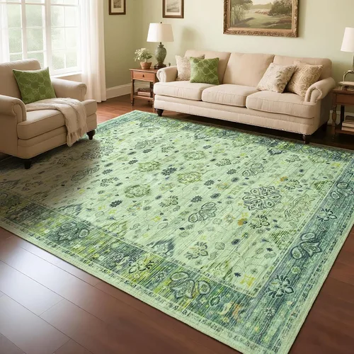 Miniatura 14 de Przemy Alfombra de Pasillo para Dormitorio, 2x6 pies Alfombra Lavable Antideslizante, Pequeña Alfombra Floral para Entrada, Pasillo, Cama de Niñas