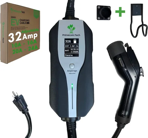 Miniatura 24 de Primecom.Tech - Cargador de vehículo eléctrico de nivel 2 (EV) Amperaje ajustable