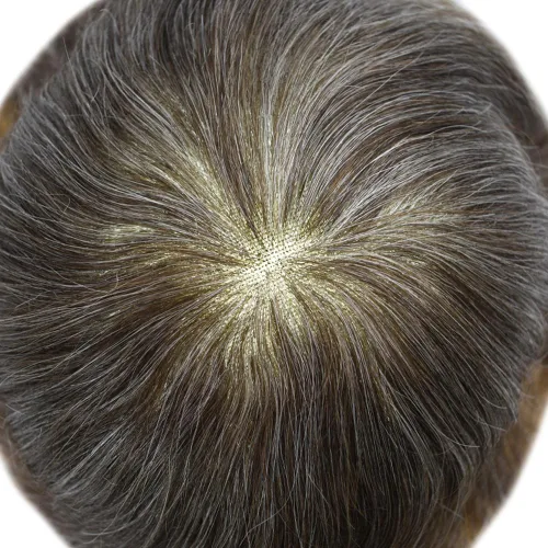 Miniatura 117 de Toupee For Men Real Human Hair System Mens Hair Piece Breathable Mens Toupee Durable Men Hairpiece 6X8#1 Jet Black 80% Density