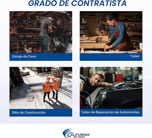 Miniatura 7 de California Air Tools 20020 2.0 HP Compresor de aire ultra silencioso y sin aceite con ruedas, capacidad de tanque de 20 galones, nivel de ruido