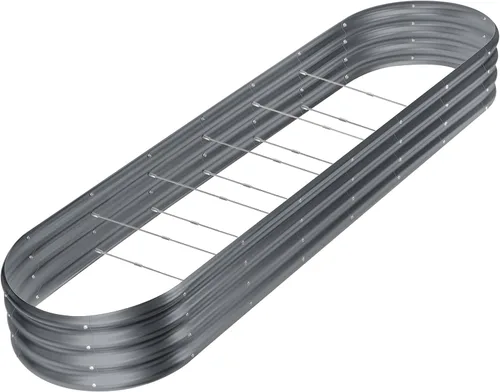 Miniatura 13 de Land Guard Kit de cama de jardín elevada galvanizada de 8 x 2 x 1 pies, cajas de jardín elevadas de capacidad de 108 galones para exteriores, camas