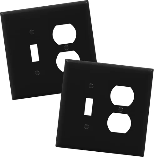 Miniatura 12 de Enerlites placas para combinación de apagador de pared, tamaño estándar, de policarbonato irrompible, color blanco, Blanco, 1