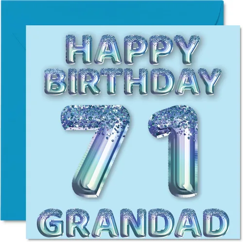 Miniatura 58 de Stuff4 Tarjeta de primer cumpleaños para niños, globo de fiesta con purpurina azul, tarjetas de feliz cumpleaños para niño de 1 año, nieto, hijo, 57