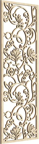 Miniatura 38 de 9 3/8"W x 24 3/8"H x 1/4"T Caspio Decorativos Paneles De Pared De Madera De Calado, Roble Rojo rojo (Red Oak)