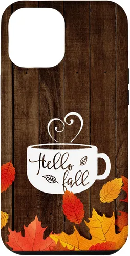 Miniatura 25 de Hello Fall - Taza de café para iPhone 16, diseño de hojas de otoño