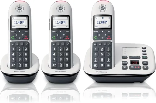 Miniatura 9 de Motorola CD5012 Teléfono Digital Inalámbrico con Contestador Automático (2 Teléfonos) Sistema DECT 6.0 de Largo Alcance, Botones Grandes y Pantalla