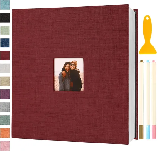 Miniatura 22 de Álbum de fotos autoadhesivo con páginas adhesivas, álbumes de fotos magnéticos para fotos de 4x6, 5x7, 8x10, libros con páginas adhesivas para bebé