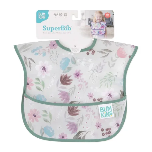 Miniatura 6 de Bumkins Baberos para niña o niño, SuperBib para bebés y niños pequeños de 6 a 24 meses, esenciales imprescindibles para comer, alimentar