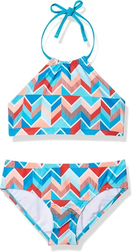 Miniatura 49 de Kanu Surf Mahina bikini halter de 2 piezas para niñas, traje de baño para playa mahina azul