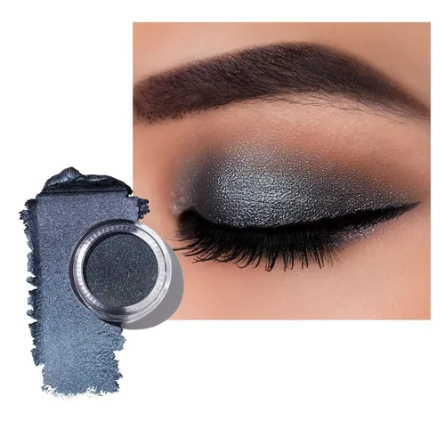 Miniatura 67 de Oulac Sombra de ojos en crema con brillo también para iluminador Sombra de ojos mezclable Resistente al agua y de larga duración con fórmula Pureza