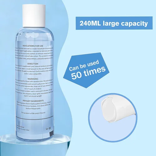 Miniatura 8 de Secret Lover Lubricante personal a base de agua, lubricante ultra sedoso y suave de larga duración para mujeres, hombres y parejas, ingredientes