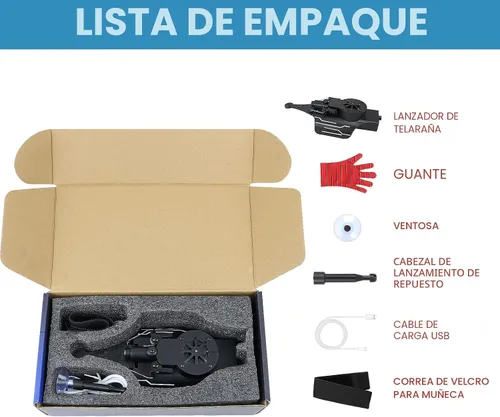 Miniatura 8 de Lanzador de Telarañas de Spiderman, Lanzador de Telarañas con Guantes, Juego de Rol de Superhéroe Realista y Seguro Divertido para Hombres y Niños