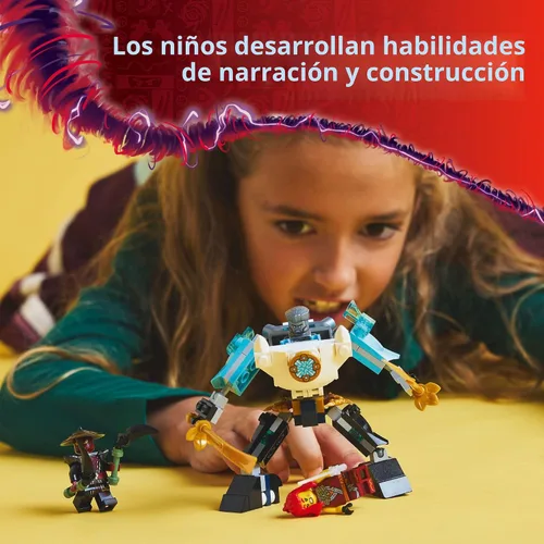 Miniatura 5 de LEGO NINJAGO Conjunto de construcción de juguete de traje de batalla de Zane - Juguetes de construcción para juegos de rol para niños, niños