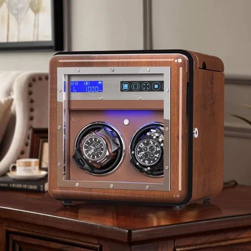 Miniatura 7 de Automatic Watch Winder, Luxury Walnut Watch Winder for Rolex with Quiet Motor and Adjustable Upgraded Watch Pillows, AC Adapter Watch Winder Box for