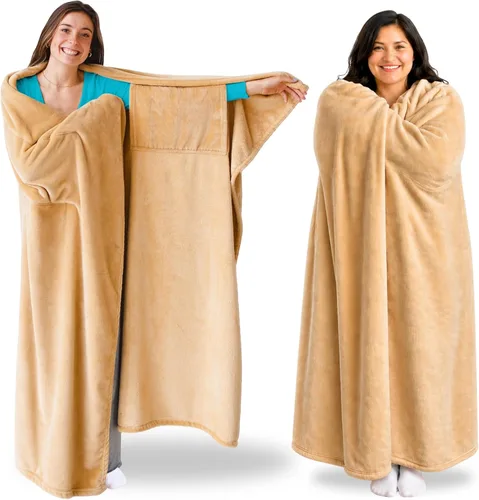 Miniatura 23 de Super Blanky Wearable Blankets for Women and Men, Graduation Day Gift for Her, Fathers Day Gift, Wife Birthday Gifts Ideas Azul Aurora