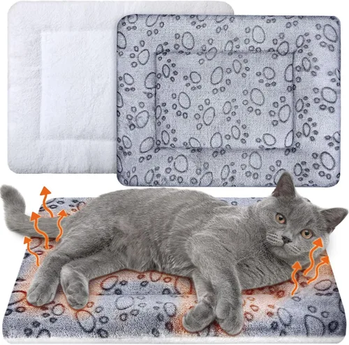 Miniatura 22 de VitalCozy Paquete de 2 tapetes autocalentables para gatos, almohadilla autocalentable, reversible, lavable a máquina, refleja el calor corporal