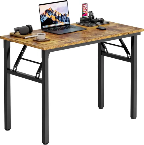 Miniatura 26 de Need AC5AW - Escritorio pequeño plegable, resistente y robusto para computadora, oficina en casa, dormitorios y espacios pequeños, no requiere Roble