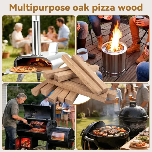 Miniatura 4 de Horno de pizza de roble blanco y ahumador de barbacoa, leña de cocina, secado al horno de 8 pulgadas para Ooni Karu 16 y Kamado Joe, troncos