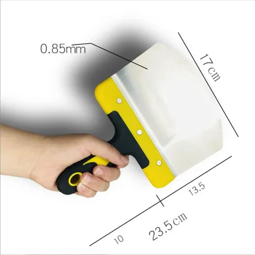Miniatura 2 de DEKEones Cuchara de cubo de acero inoxidable, pala en forma de arco, espátula, espátula, herramienta de mano para acabado de paneles de yeso