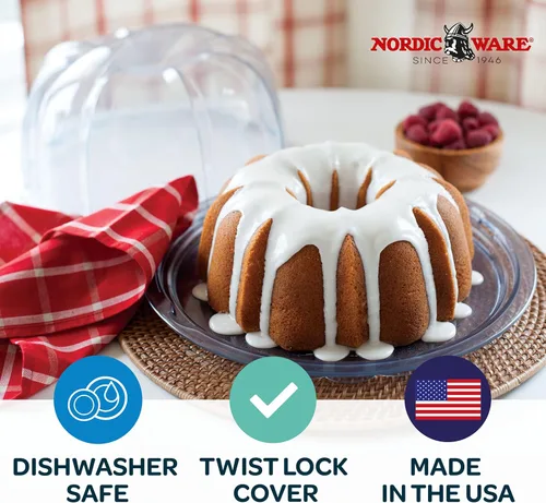 Miniatura 2 de Nordic Ware Porta pasteles, paquete de lujo, transparente