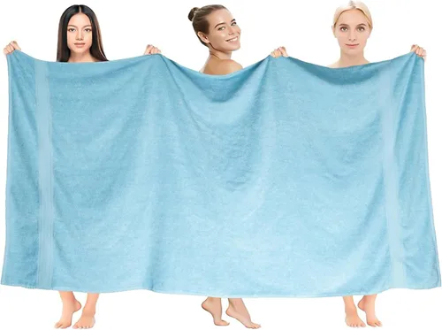 Miniatura 2 de HILLFAIR 600 GSM- 40 x 80 pulgadas- 100% algodón juego de 2 toallas de baño XXL extragrandes- suaves altamente absorbentes toallas de baño jumbo