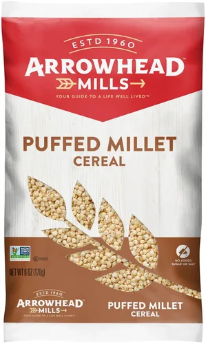 Miniatura 9 de Arrowhead Mills Cereal, Trigo inflado, bolsa de 6 oz. (paquete de 12)