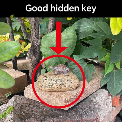 Miniatura 3 de Hide-a-Key - Roca falsa para exteriores, soporte para llaves de repuesto para exteriores, se ve y se siente como almacenamiento oculto de piedra