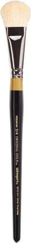 Miniatura 7 de KINGART Premium Original Gold Specialty 9270-3/8 Oval MOP Series - Cepillo para artista, pelo natural blanco suave, mango corto, para acrílico