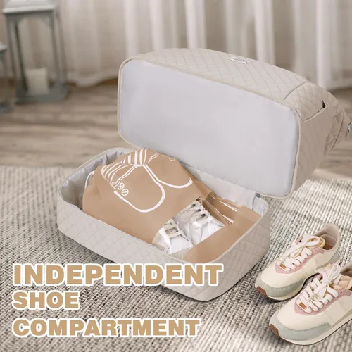 Miniatura 3 de Bolsos Weekender para mujer, Caqui, Bolsa de viaje