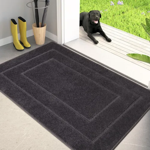 Miniatura 25 de PURRUGS Tapete para puerta que atrapa la suciedad, 20 x 31.5 pulgadas, antideslizante, lavable a máquina, tapete de entrada para perro, tapete