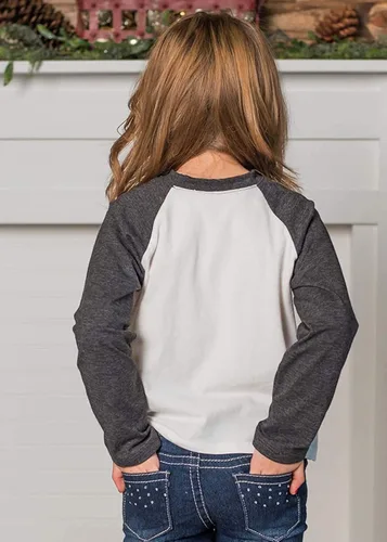 Miniatura 7 de Trajes de Navidad mamá y mí moda ciervos impresión de manga larga camiseta blusa tops a juego trajes familiares
