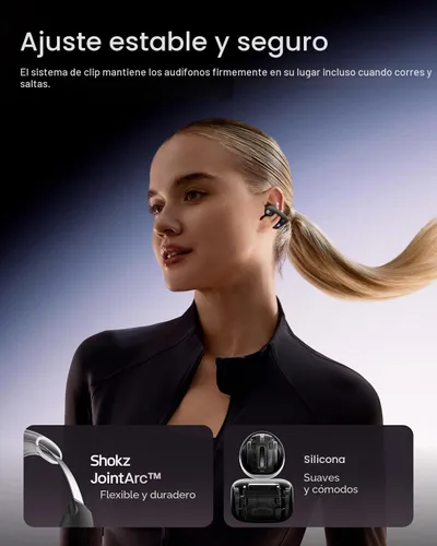 Miniatura 5 de SHOKZ OpenDots ONE - Auriculares de oído abierto, Auriculares de clip con micrófono - Auriculares inalámbricos Bluetooth con micrófono - Seguros