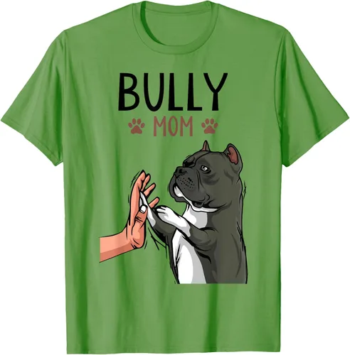 Miniatura 21 de American Bully Mom Cute Dog Mama Camiseta divertida para mujer, Blanco, S