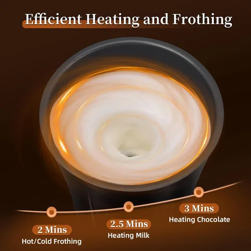 Miniatura 3 de 4-in-1 Milk Frother, Liksiy Milk Frother and Steamer, Auto Shut-Off Coffee Frother with Hot & Cold Foam, Quiet Design Frother Machine for Latte