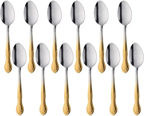 Miniatura 34 de Juego de 12 cucharas de café, mini cucharas de café, cucharas de espresso de acero inoxidable, cucharas pequeñas para postre, té, aperitivo, 4.6