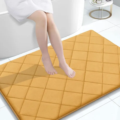 Miniatura 161 de OLANLY Tapete de baño de espuma viscoelástica de 24 x 16 pulgadas, ultra suave y absorbente, lavable a máquina, cómodo tapete de baño para suelo