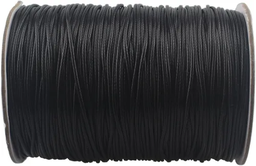 Miniatura 9 de Cordón de poliéster encerado para hacer joyas, cuerda encerada con carrete para hilo de bricolaje (rojo, 0.020 in (150 yardas))