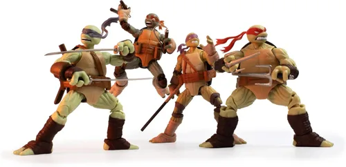 Miniatura 6 de Figura de acción de Michelangelo de Teenage Mutant Ninja Turtles BST AXN v2 IDW de 5 pulgadas y libro de cómics de Michelangelo de IDW edición